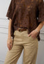 Pantalone popeline con cintura