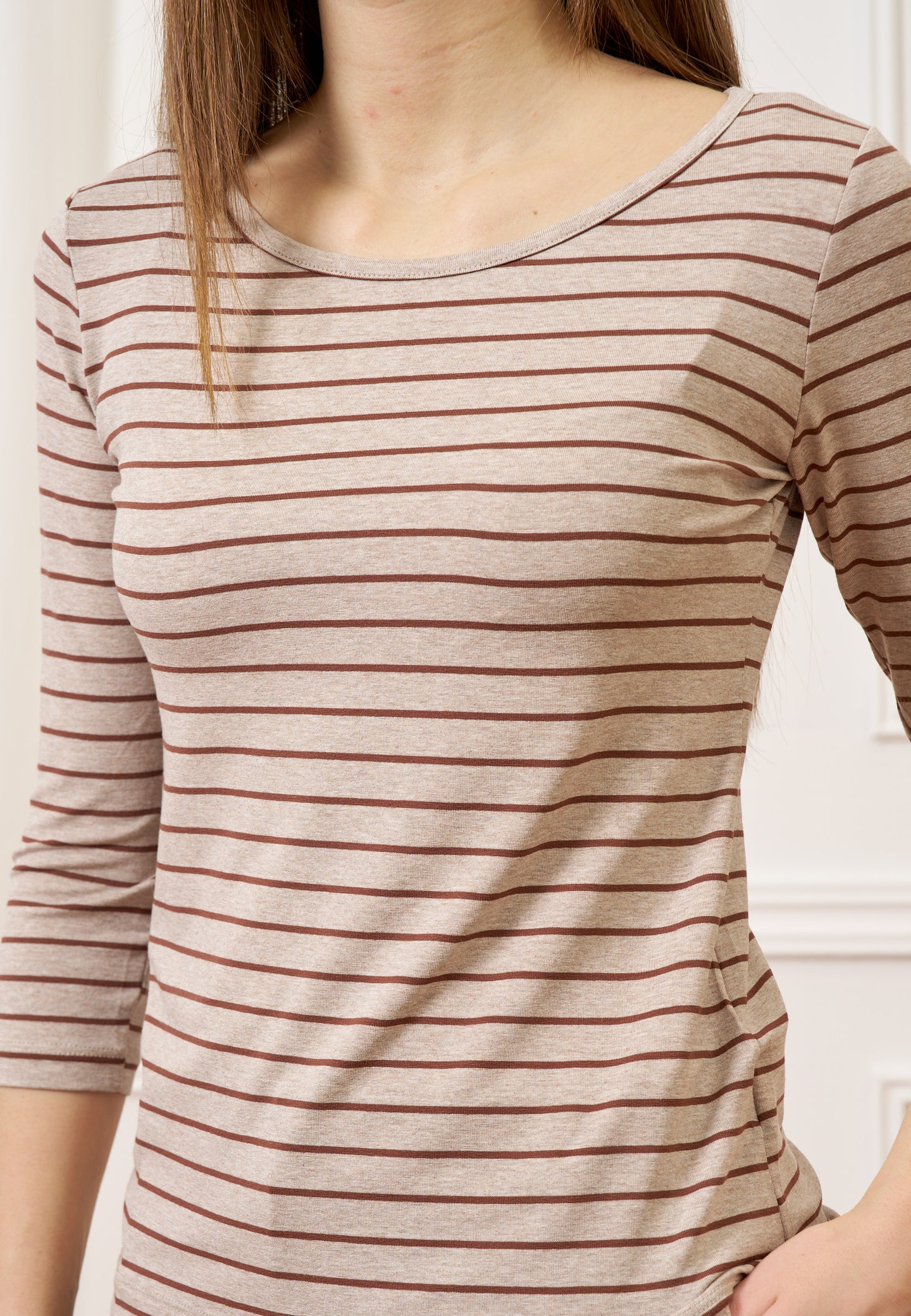 T-shirt a righe melange