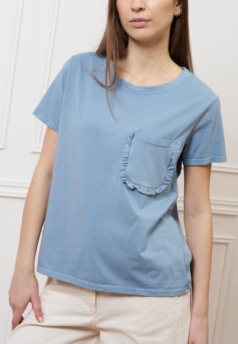 T-shirt taschino con rouches - C.ZUCCHERO