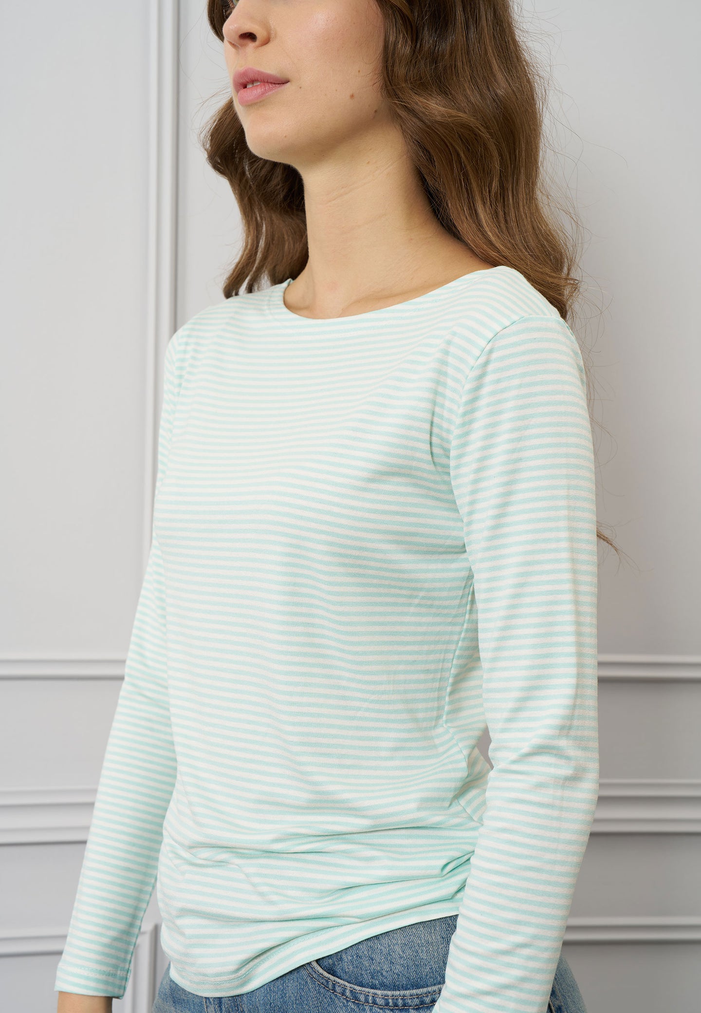 T-shirt a righe manica lunga