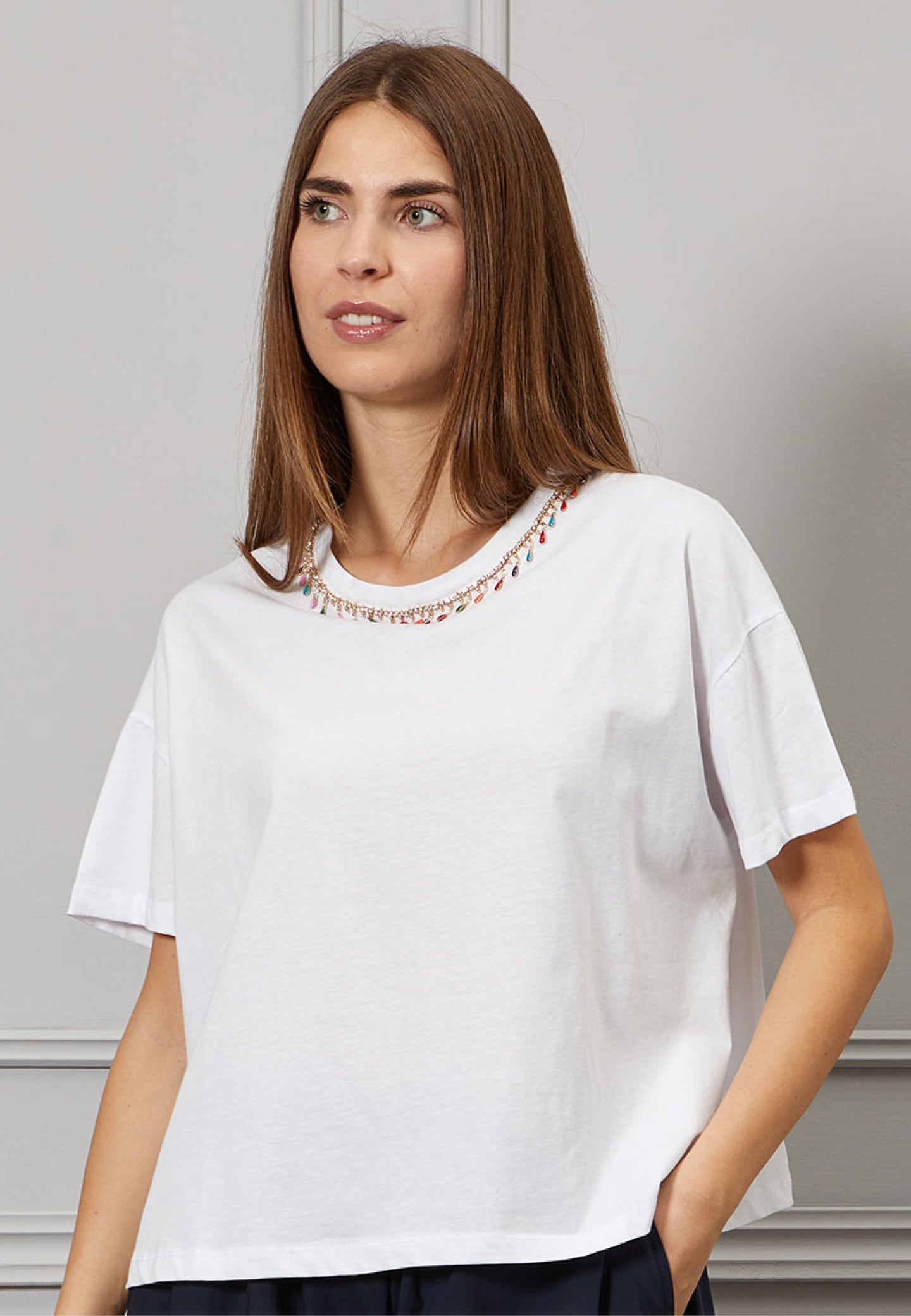 T-shirt con applicazioni