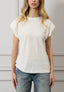 T-shirt con spalline misto lino
