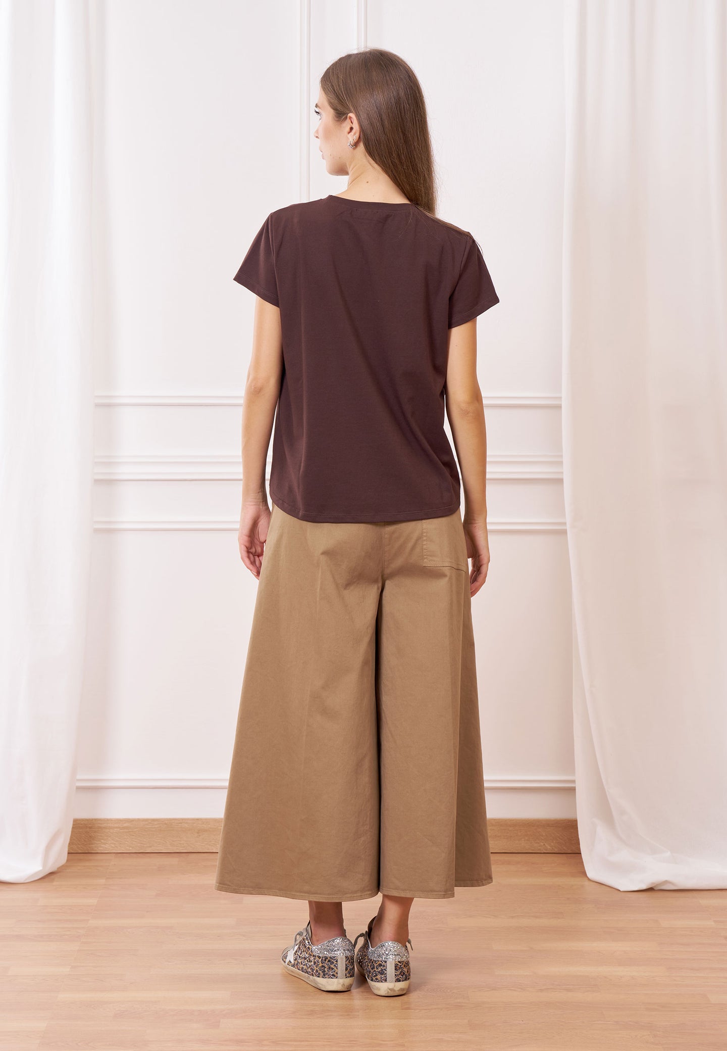 T-shirt cuore ricamato