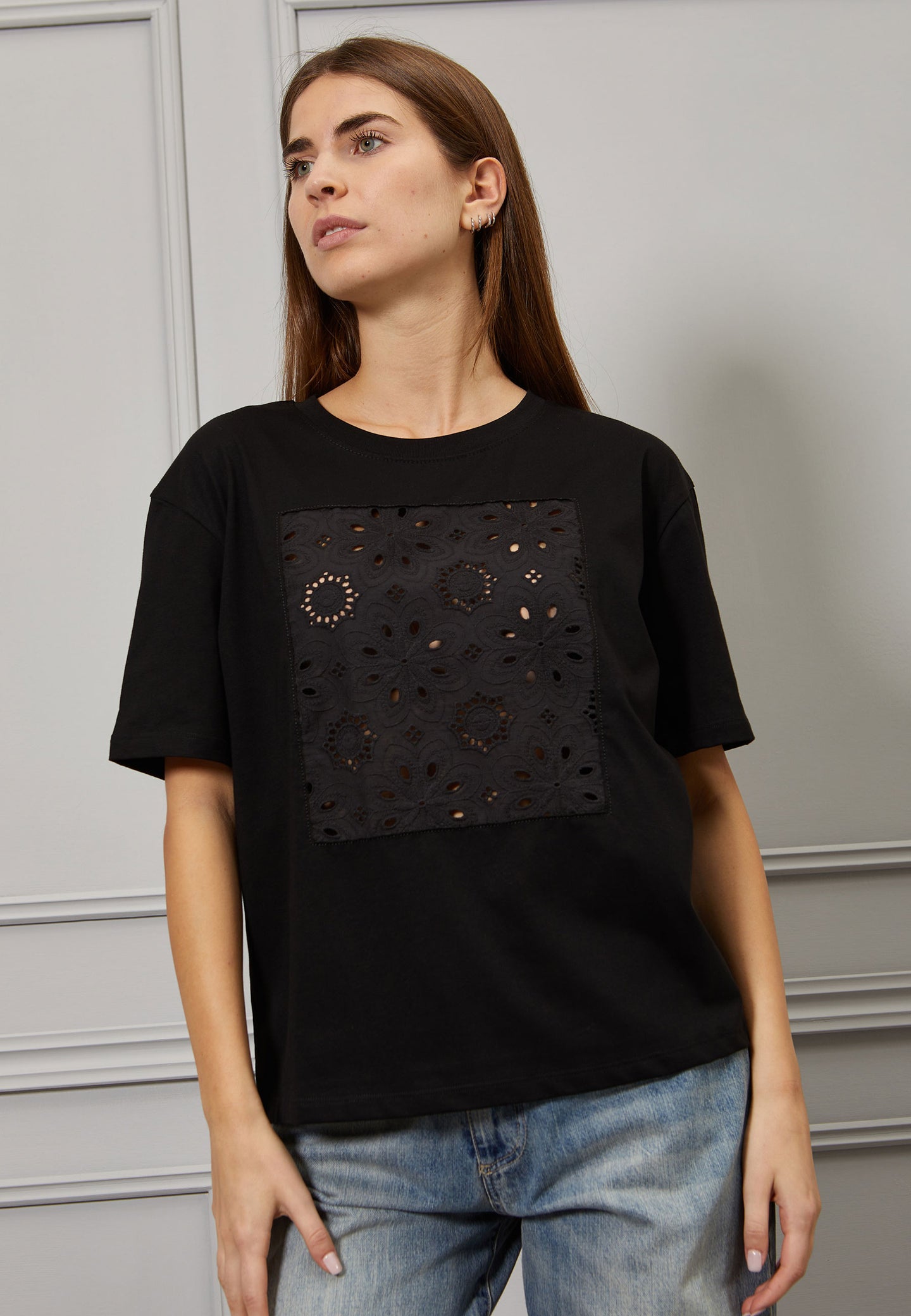 T-shirt inserto sangallo
