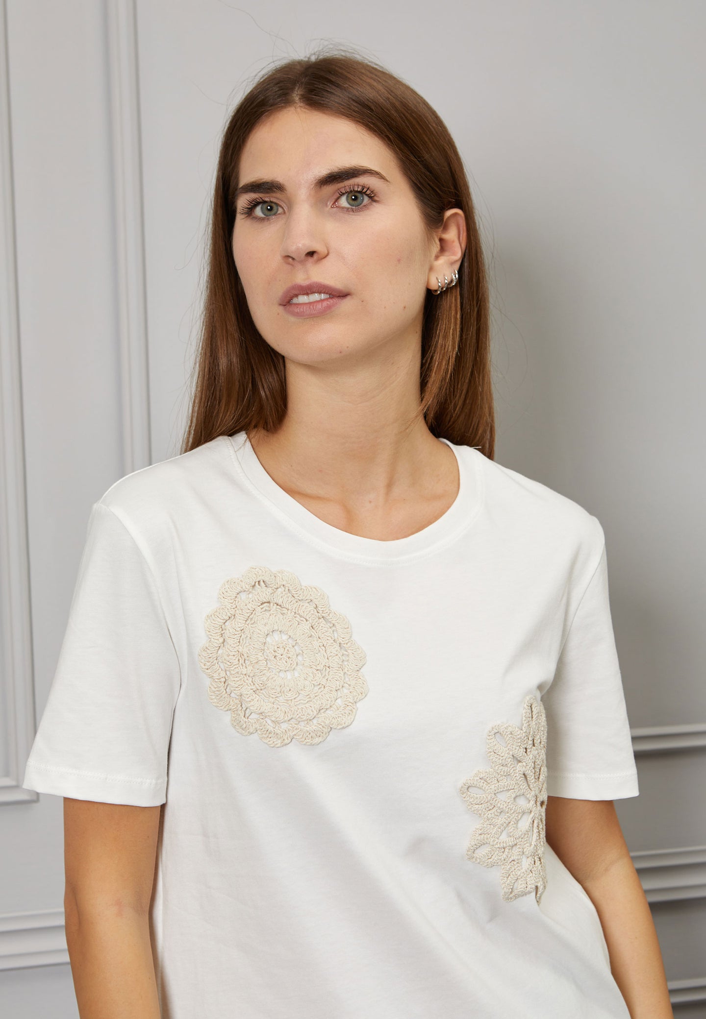 T-shirt patch macramè