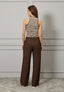 Top a costine righe bicolore