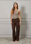 Top a costine righe bicolore