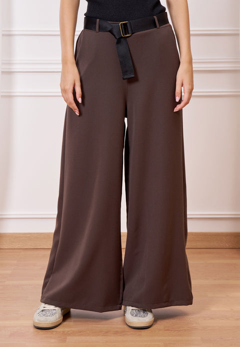 Pantalone melange vita alta
