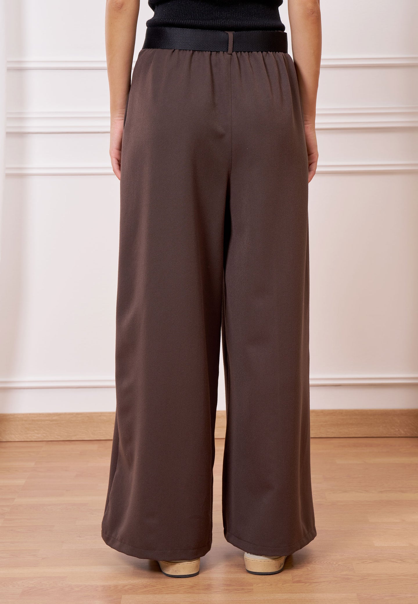 Pantalone melange vita alta