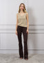 Top smanicato lurex in maglia