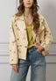 Trench corto con ricamo fiori