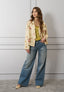 Trench corto con ricamo fiori