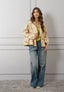 Trench corto con ricamo fiori