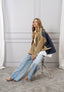 Trench corto retro denim
