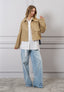 Trench corto retro denim