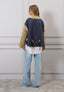 Trench corto retro denim