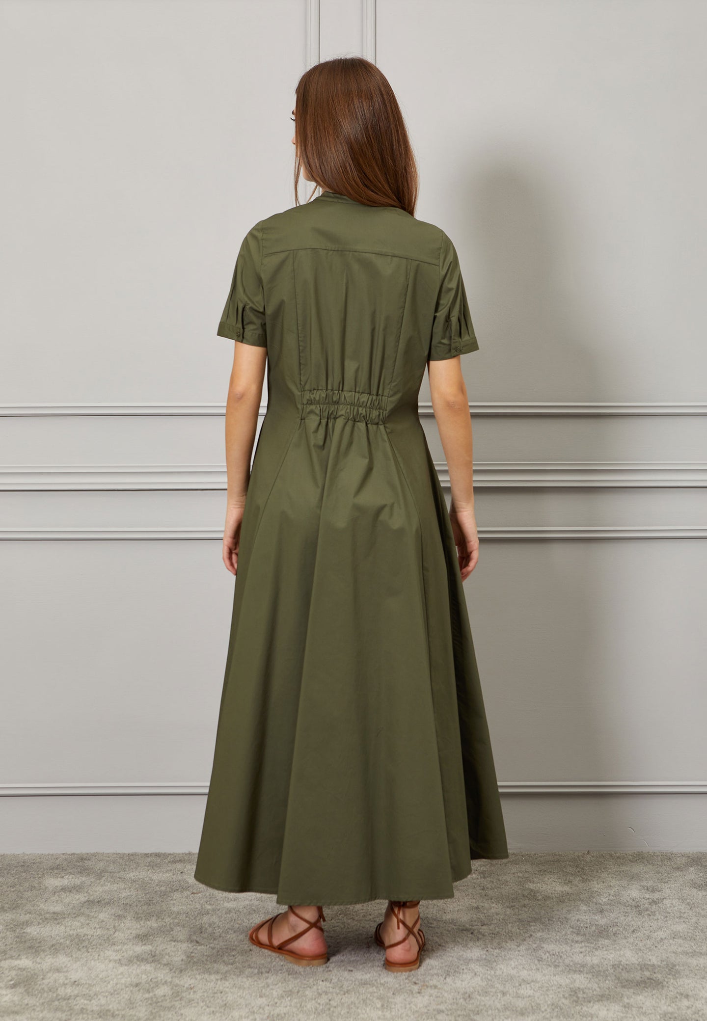 Vestito lungo ampio in cotone