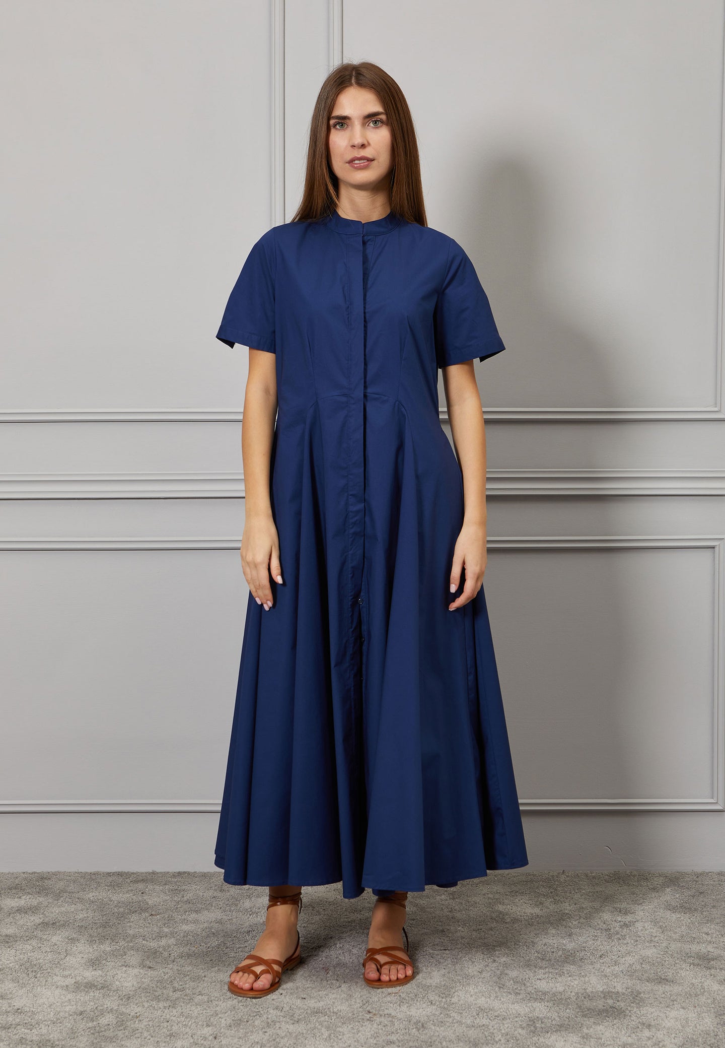 Vestito lungo ampio in cotone