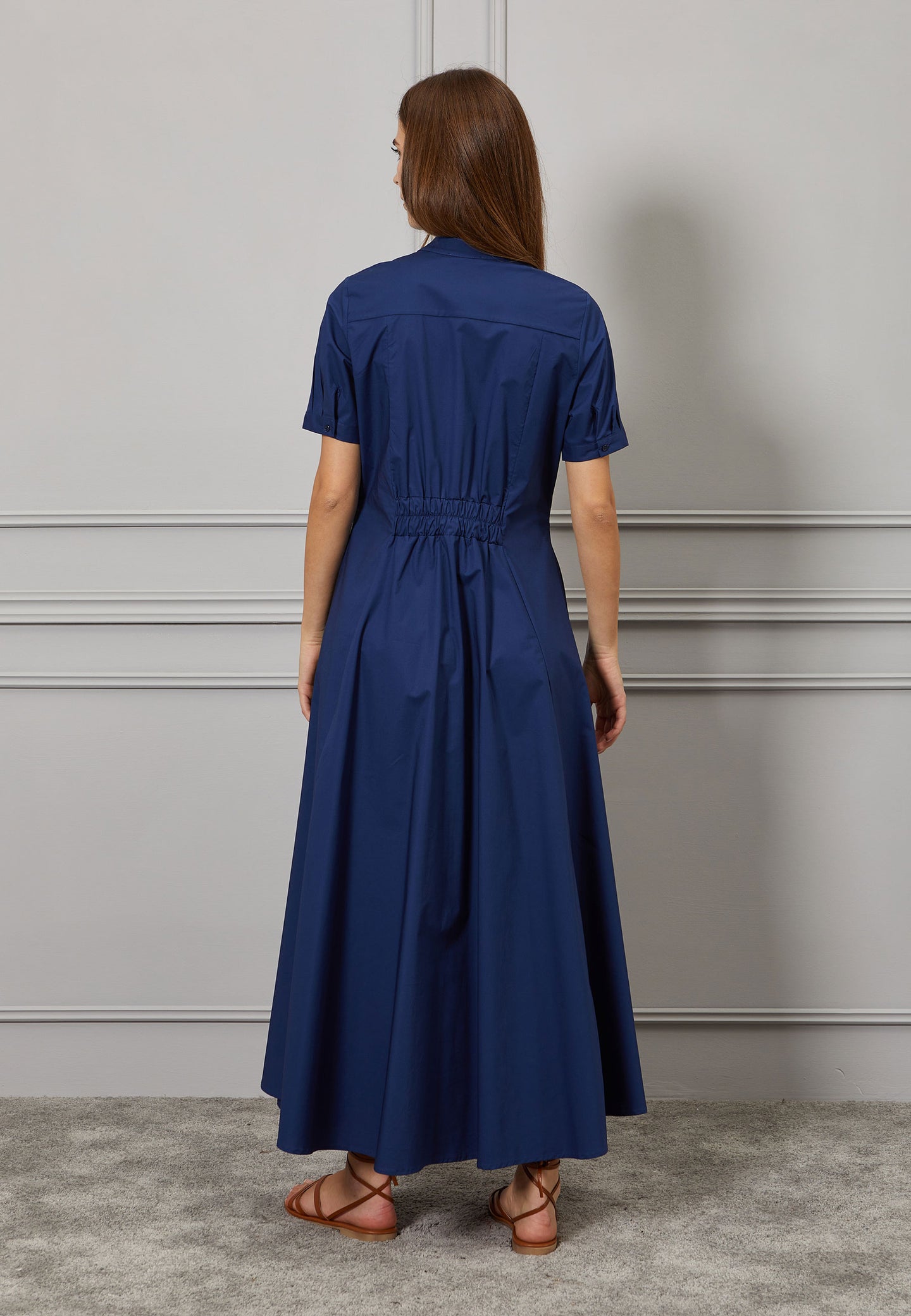 Vestito lungo ampio in cotone
