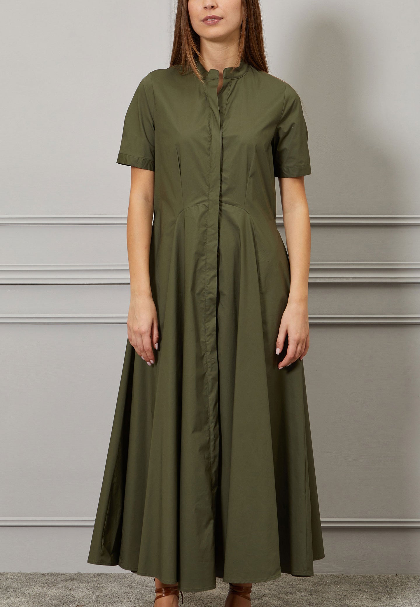 Vestito lungo ampio in cotone