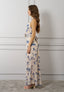 Vestito lungo con cintura fiore