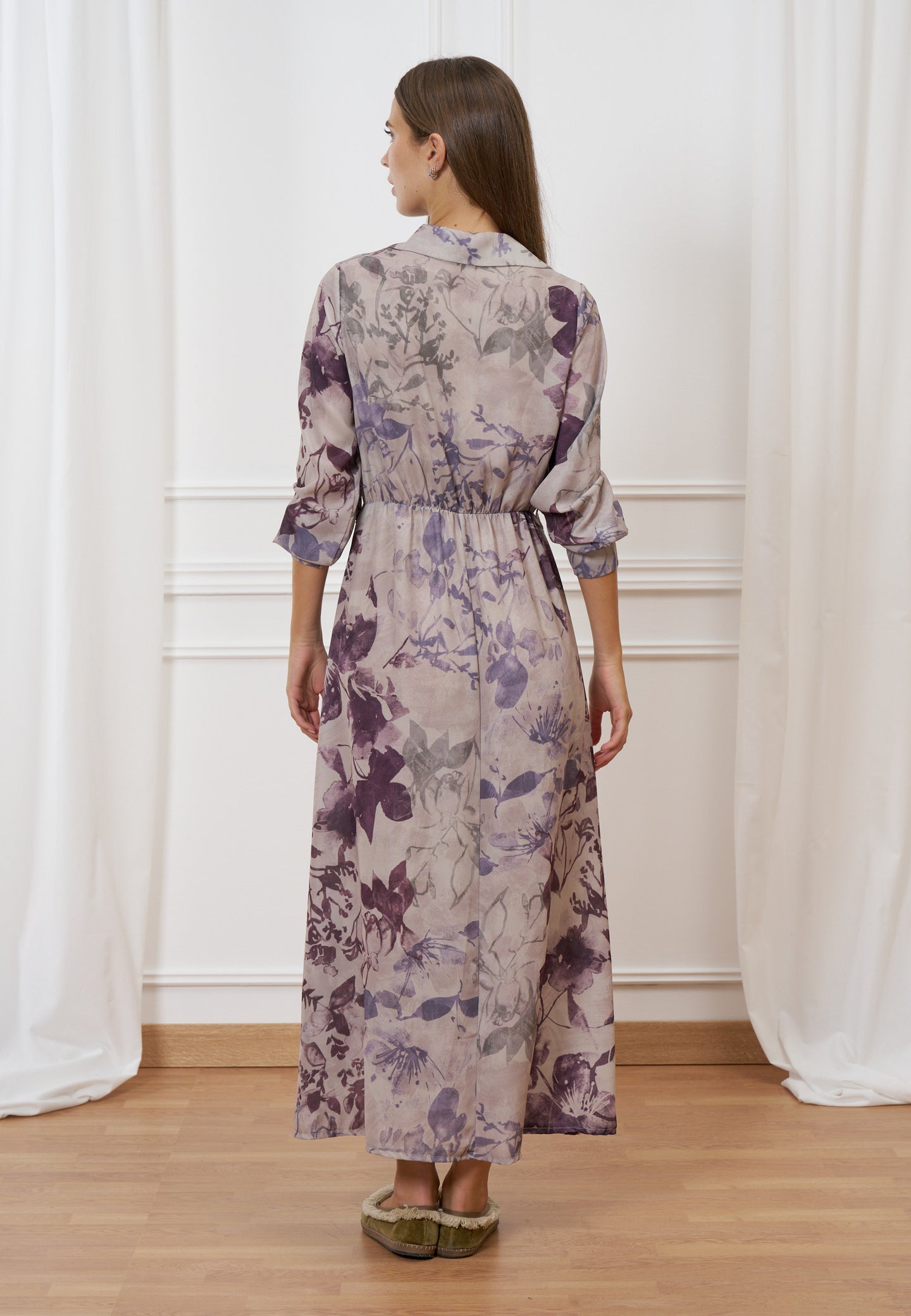 Vestito lungo georgette floreale