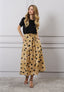 Vestito midi combinato gonna pois