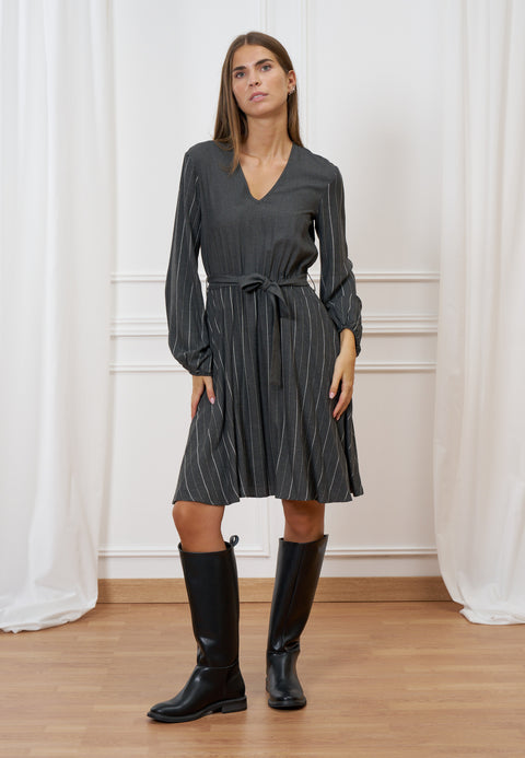 Vestito midi scollo a v