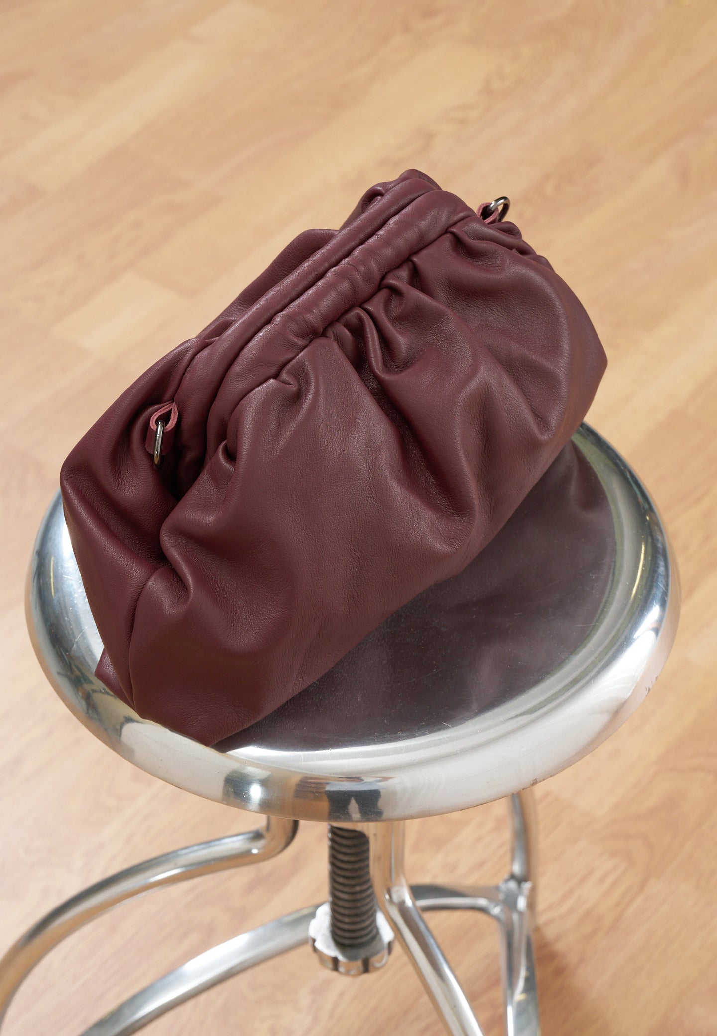 Borsa clutch in vera pelle