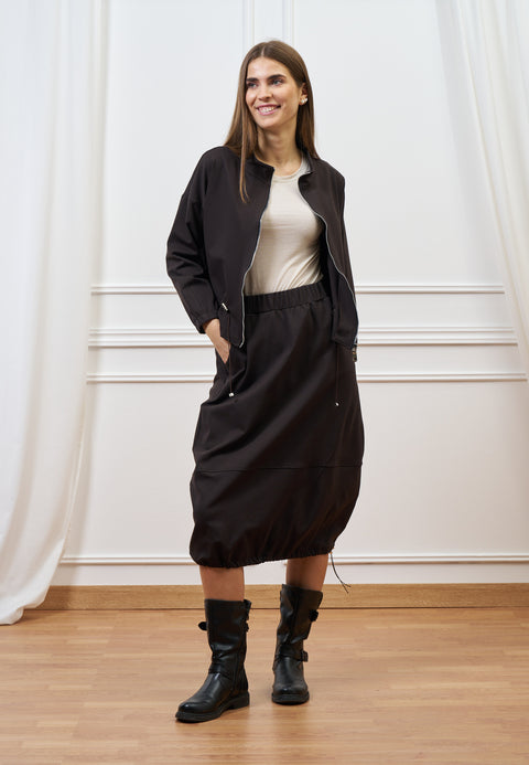 Giacca con coulisse in punto milano