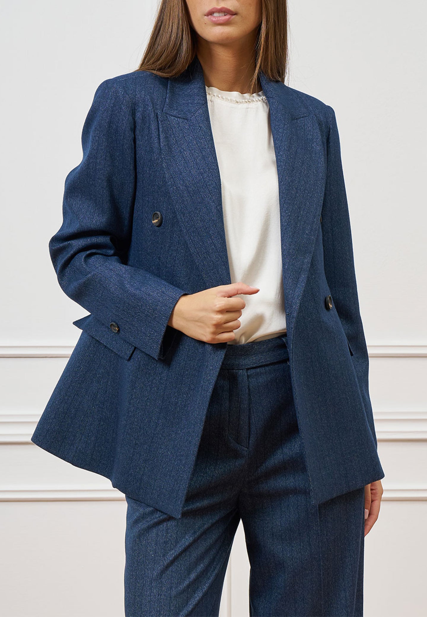 Giacca doppiopetto gessata