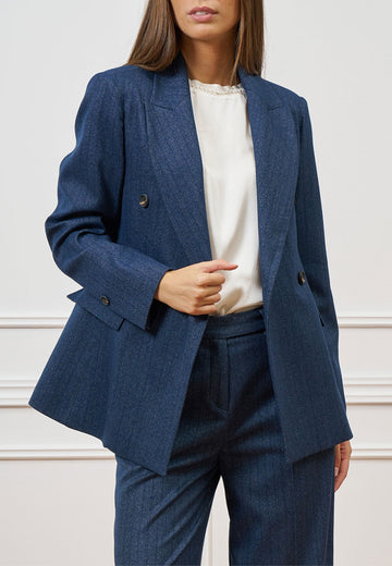 Giacca doppiopetto gessata