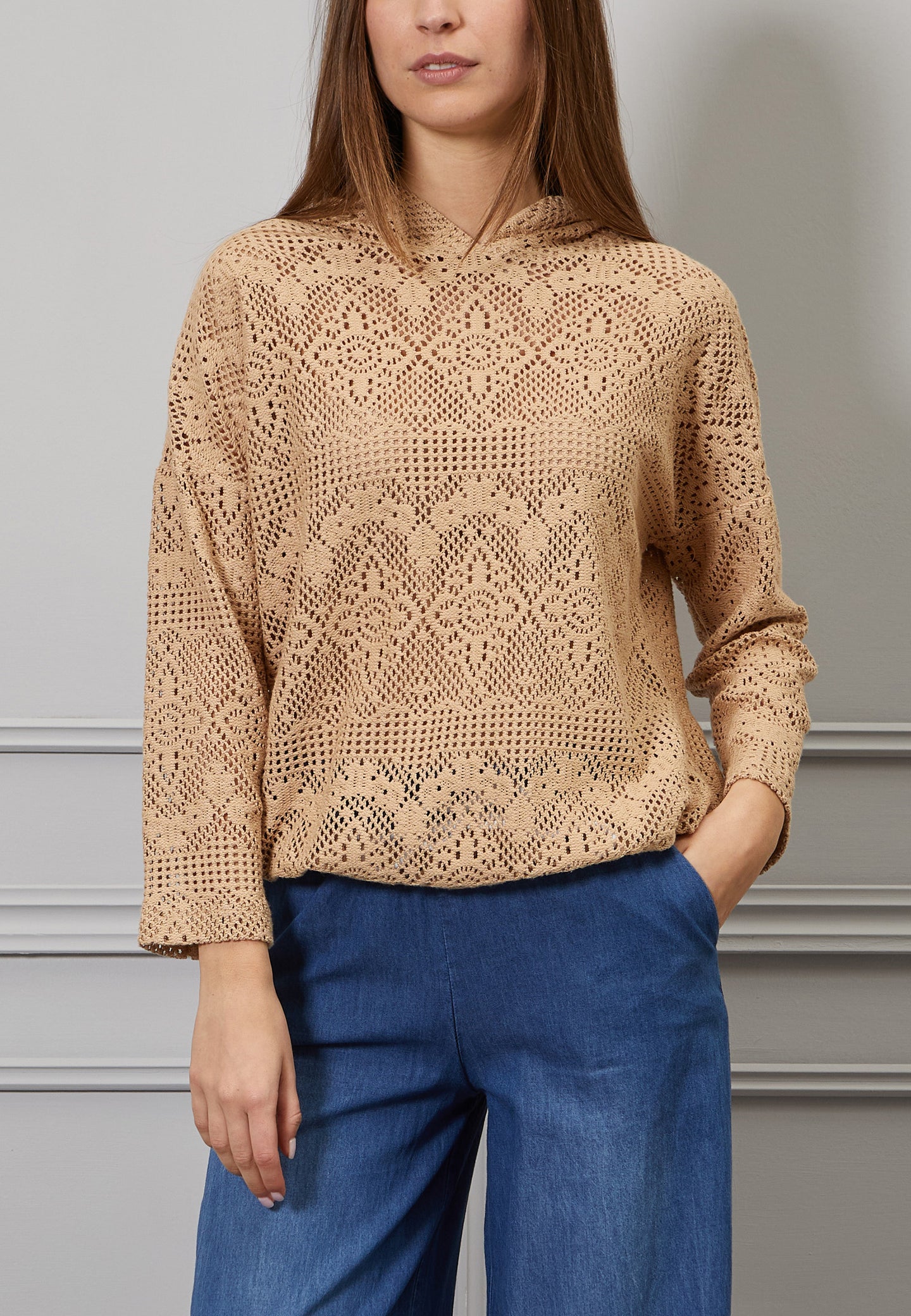 Maglia effetto crochet