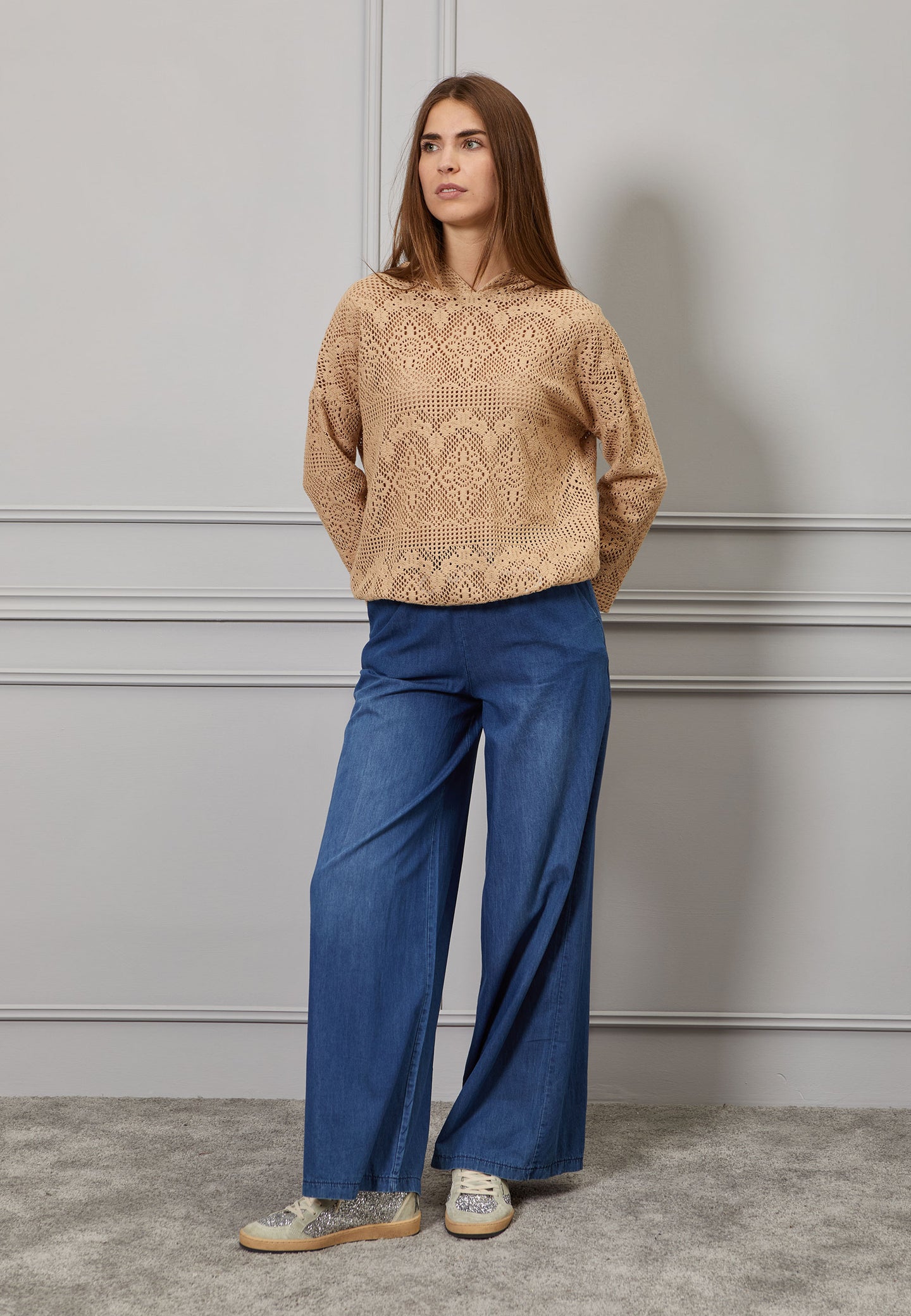 Maglia effetto crochet