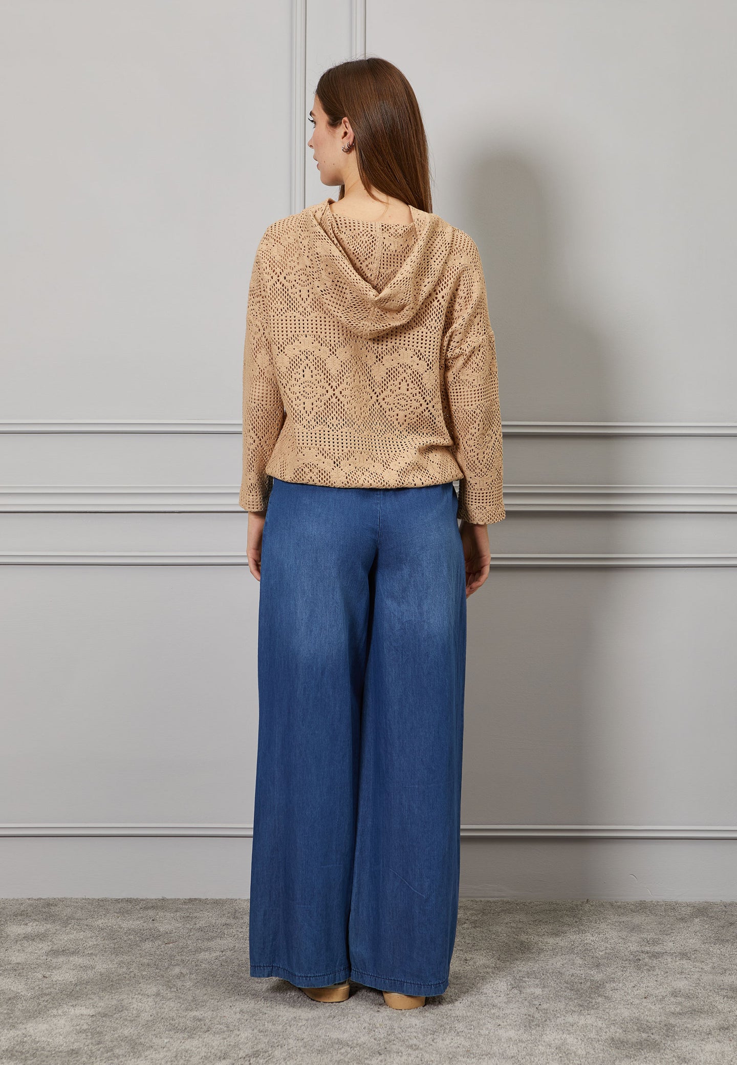 Maglia effetto crochet