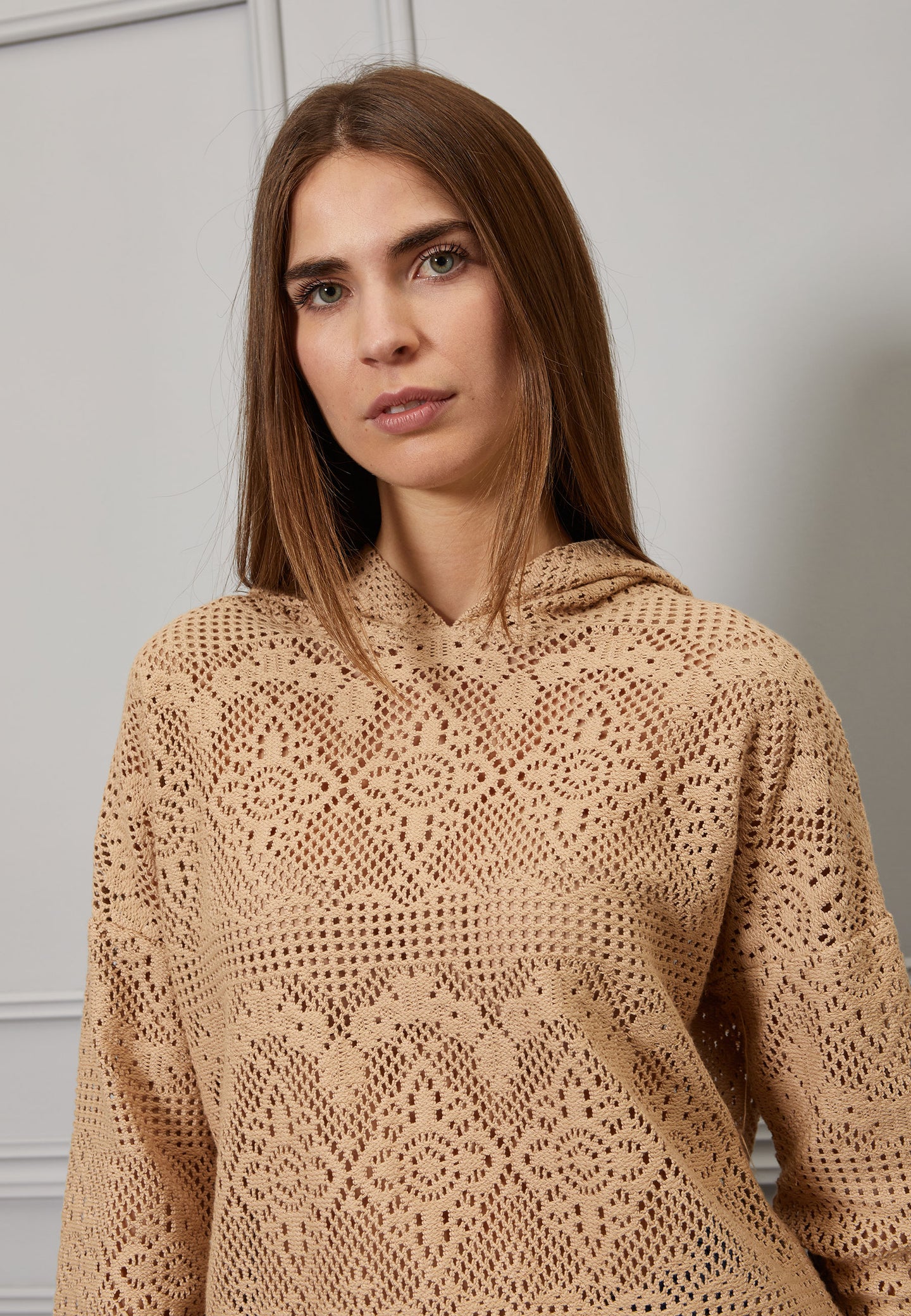Maglia effetto crochet