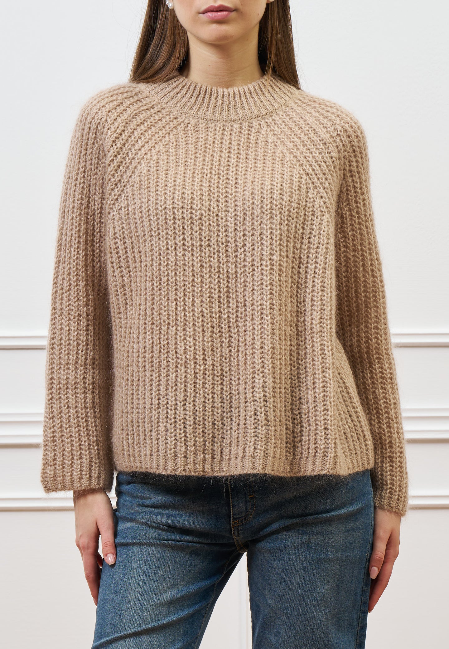 Maglia mohair a coste