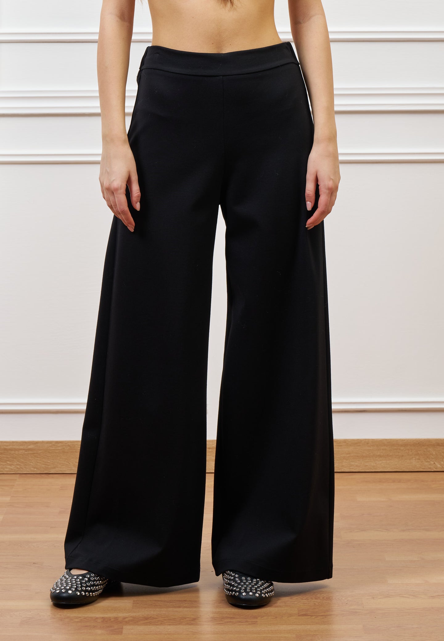 Pantalone palazzo in jersey