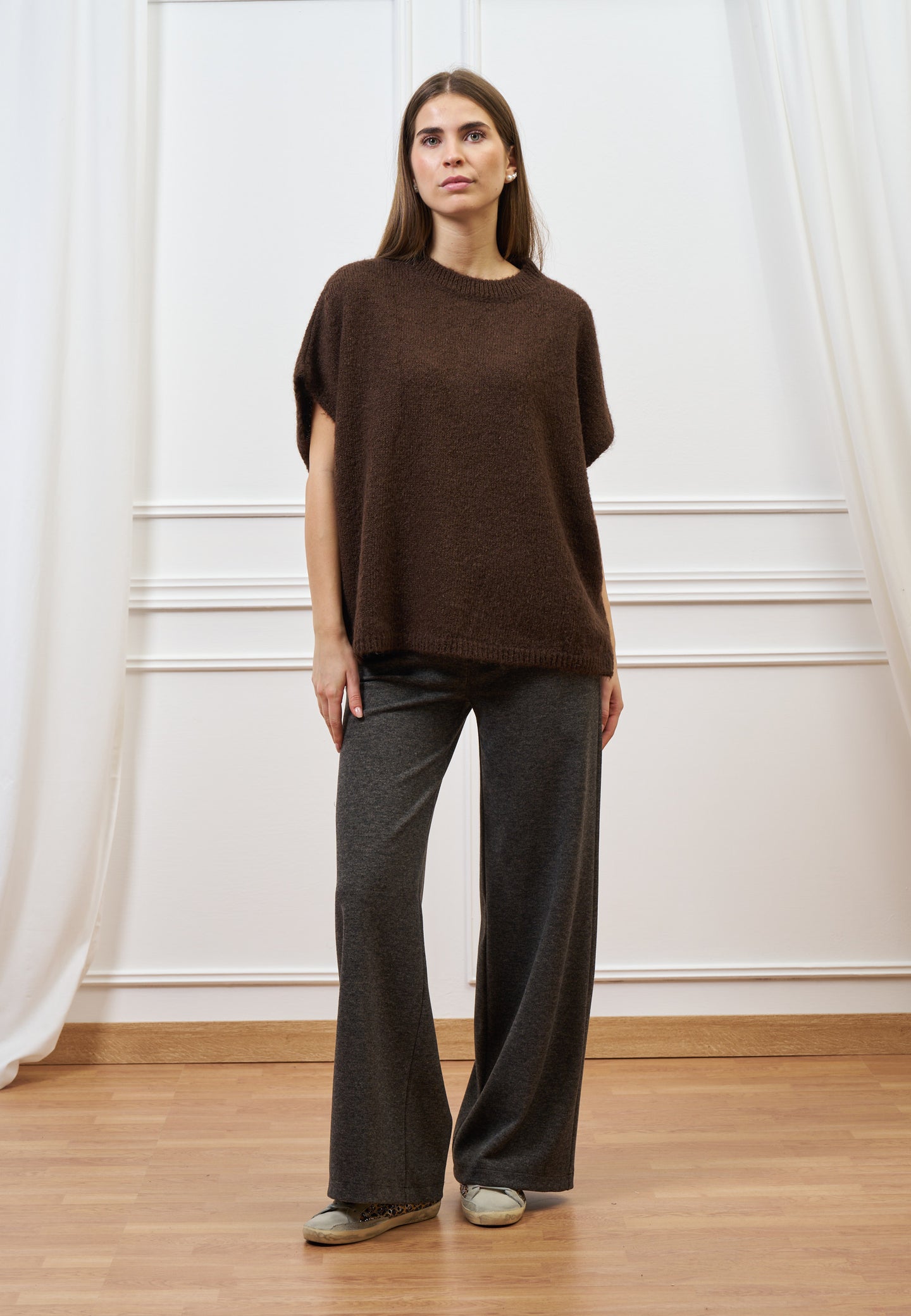 Pantalone palazzo melange