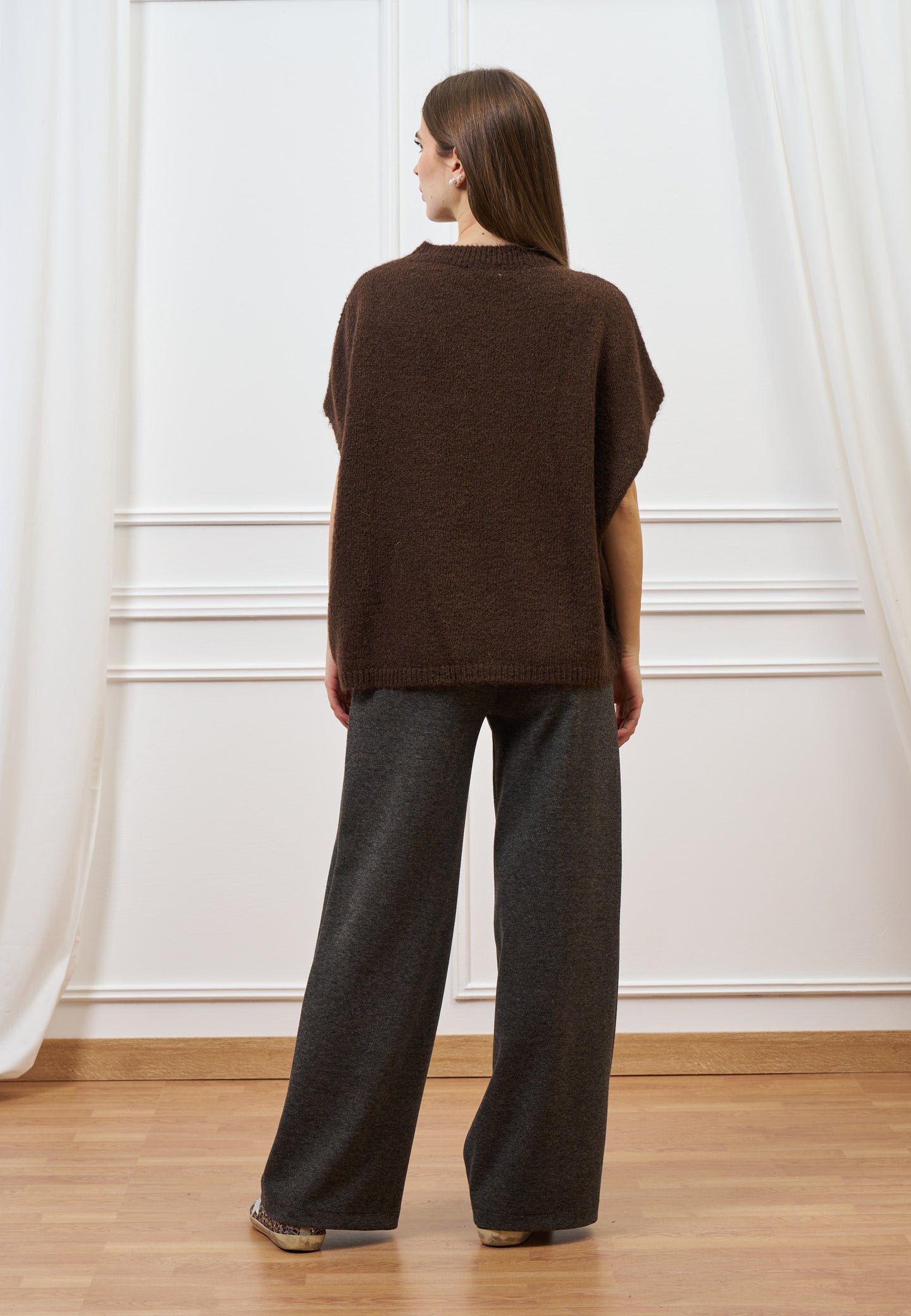 Pantalone palazzo melange