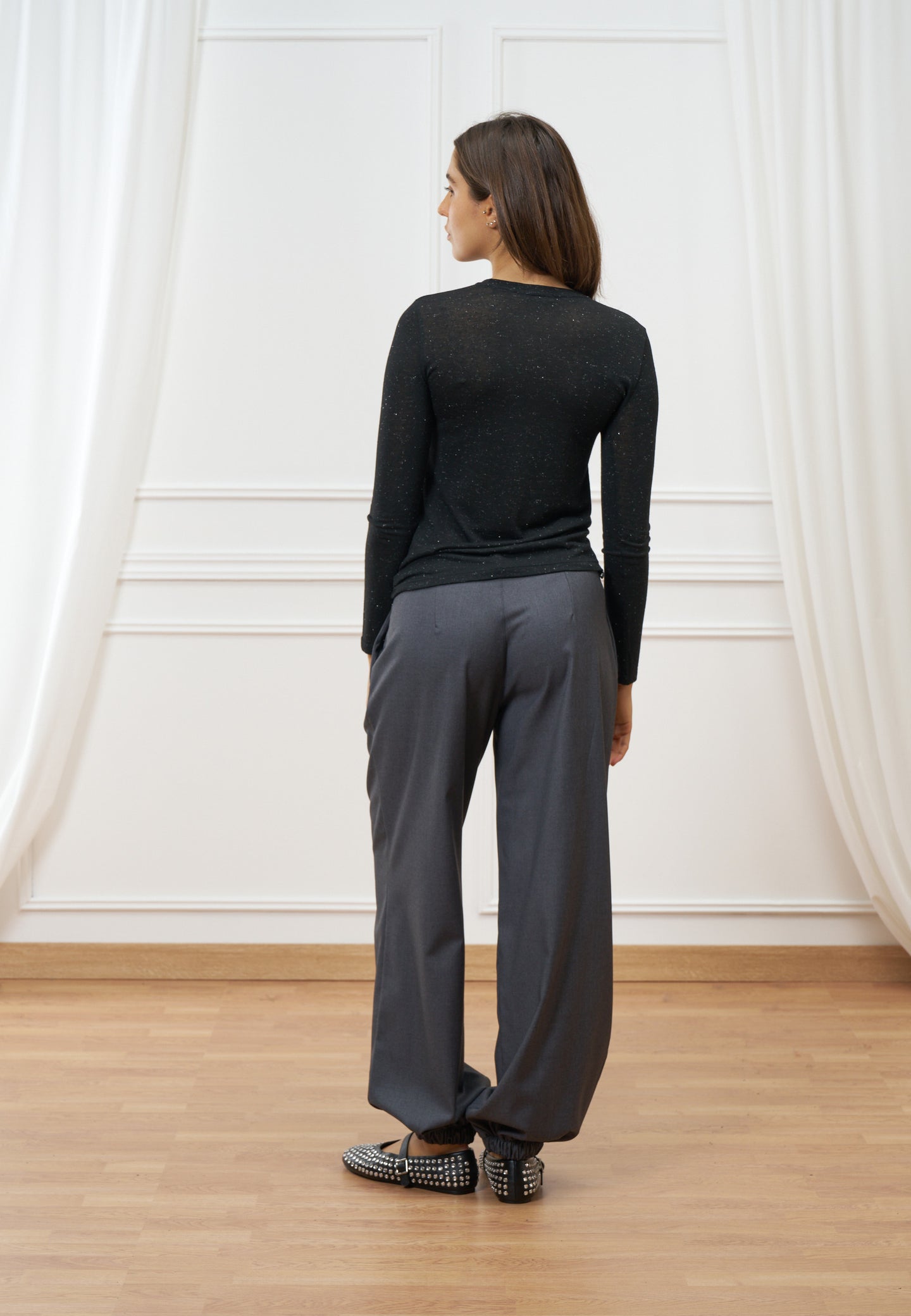 Pantalone con elastico al fondo