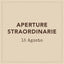 APERTURE 15 AGOSTO 2026