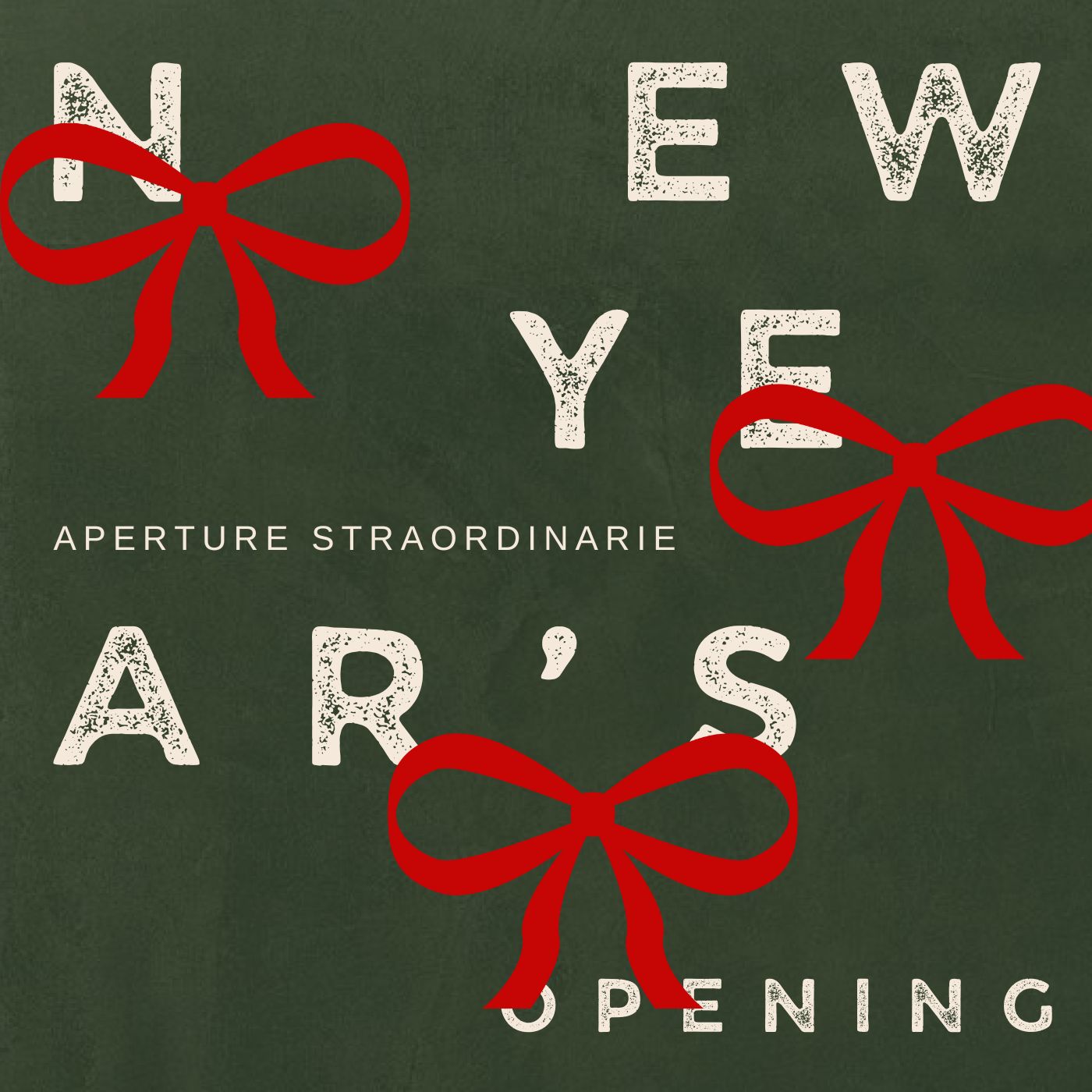 APERTURE 31 DICEMBRE