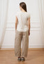 T-shirt mezza manica taglio vivo - AVORIO