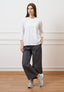 Pantalone palazzo in tencel - GRIGIO MEDIO