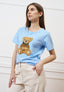 T-shirt con orsetto peluche - AZZURRO