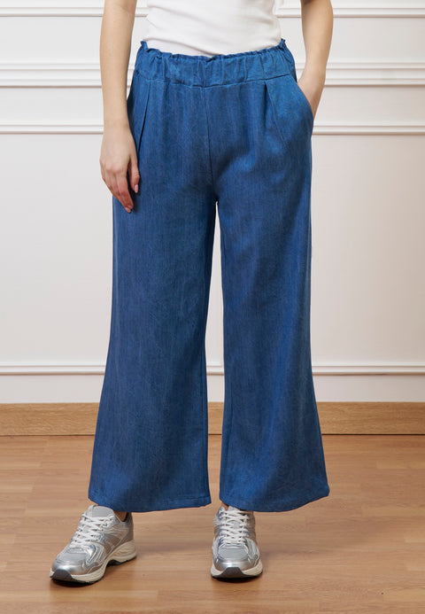 Pantalone palazzo in tencel - JEANS