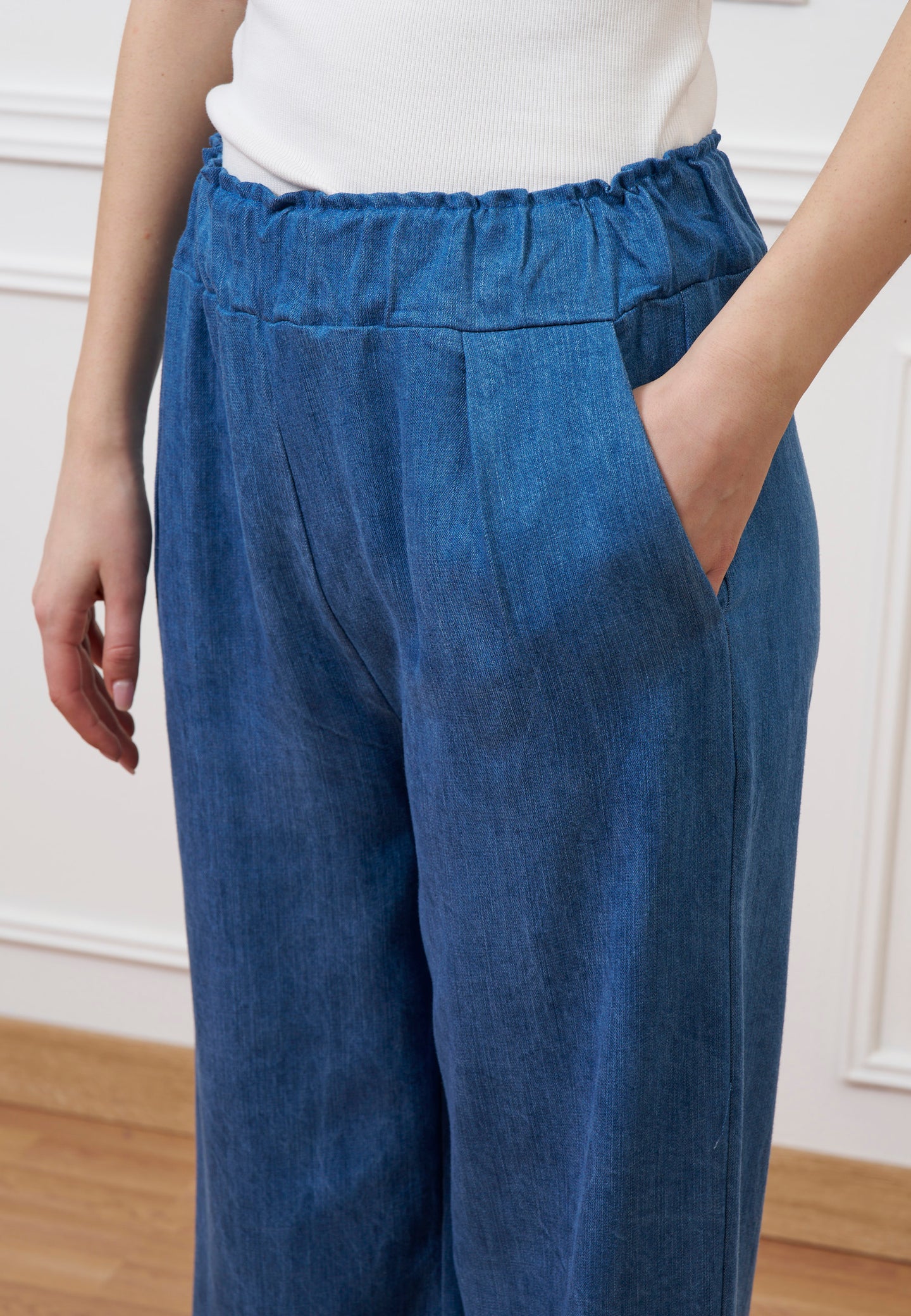 Pantalone palazzo in tencel - JEANS