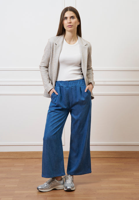 Pantalone palazzo in tencel - JEANS