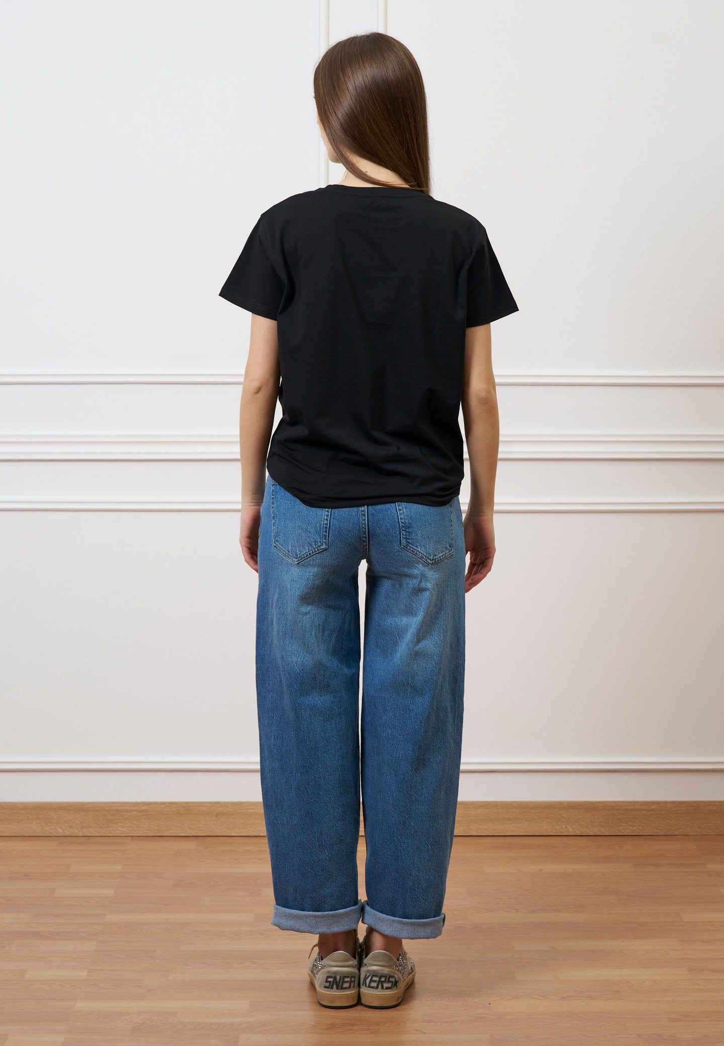 T-shirt con orsetti perline - NERO